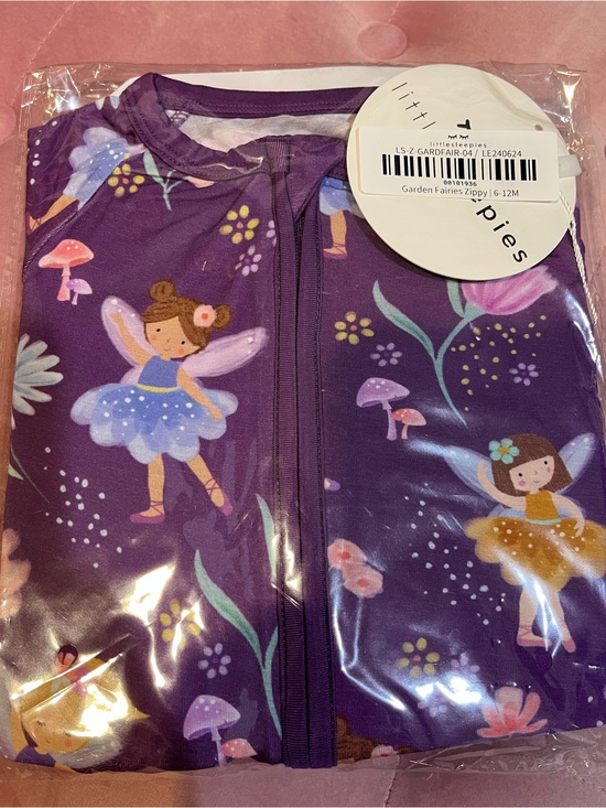 Little Sleepies Other - VERY HARD TO FIND Little Sleepies Purple Garden Fairies Zippy Baby Sleeper 6-12m